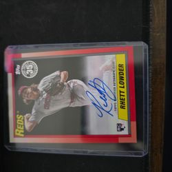 Rhett Lowder Rookie Autograph Card 8/10 