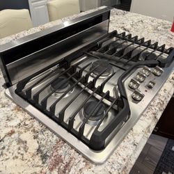 GE Profile Gallery Gas Cooktop And Downdraft