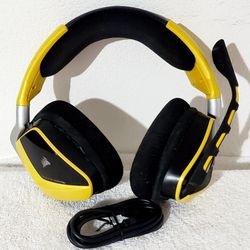 Corsair Yellow Void RGB Elite Pro wireless Headset 