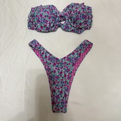 Floral Bandeau Bikini Set