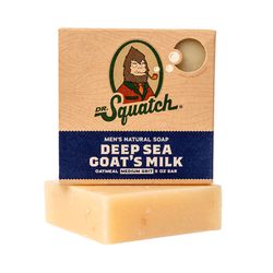 Dr. Squatch All Natural Bar Soap for Men with Medium Grit, Deep Sea Goat’s Milk