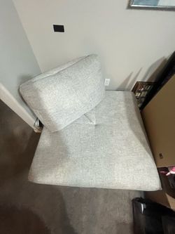 Light gray ottoman