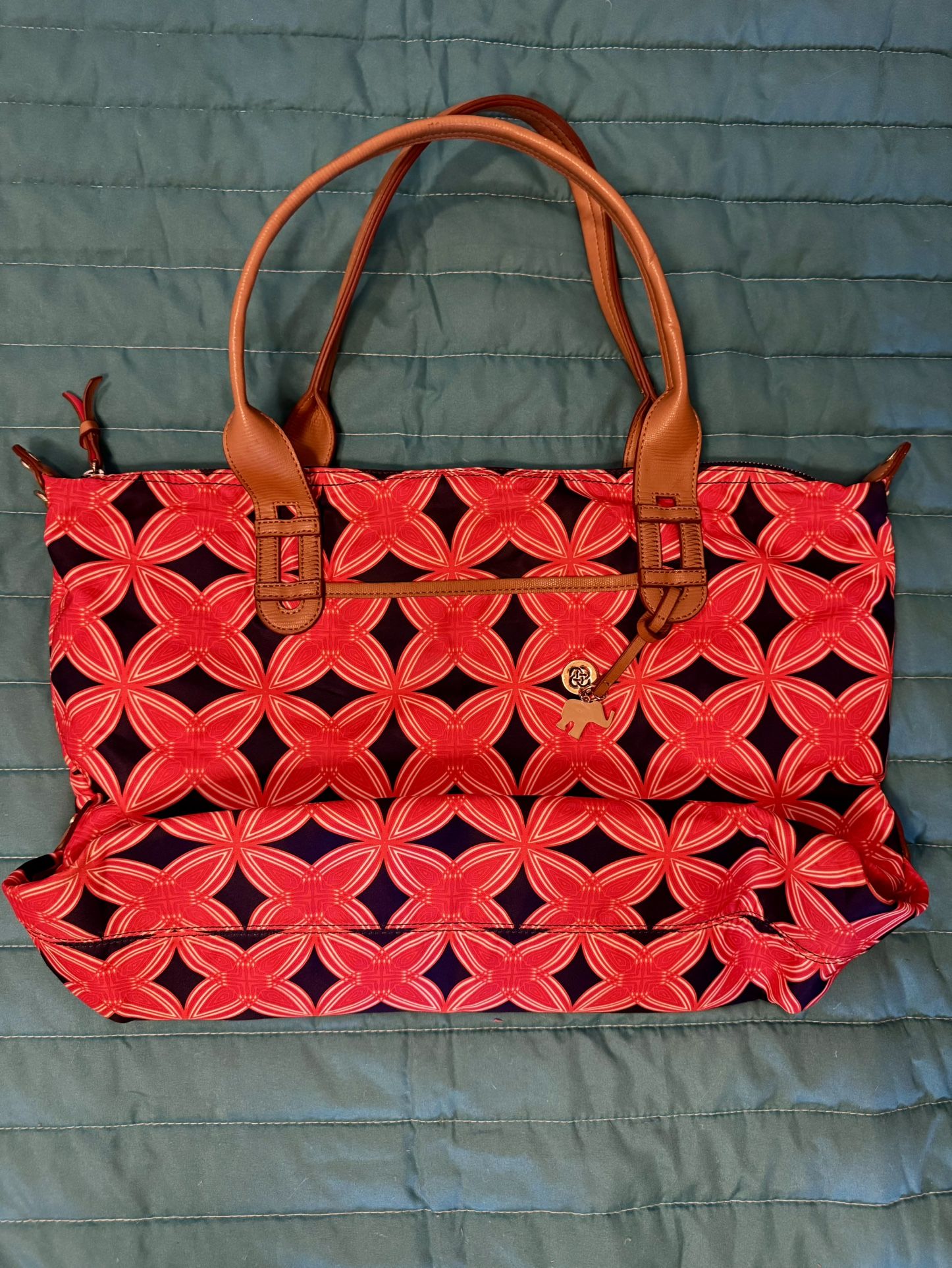 Stella & Dot Tote Bag -Red/Blue