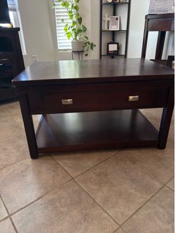 brown living room table