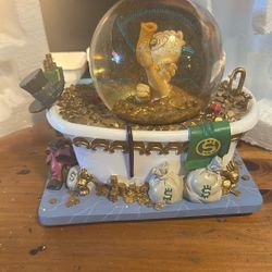 Disney Scrooge Mc Duck In Gold Bath Tub