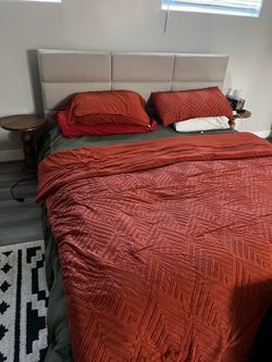 Beige California King Bed Frame