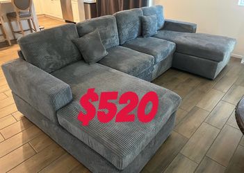 Double chaise sectional couch