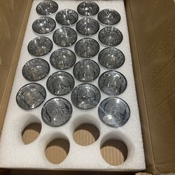 20 silver mercury candle holders