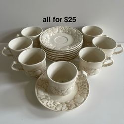 VERNON ANTIQUA by METLOX POPPYTRAIL VERNON ~ coffee , Tea Cup & Saucer Set