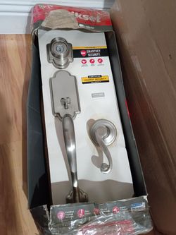 Kwikset brush nickel satin knob door available now smart 🗝️