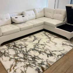 White Sectional Sofa With Storage New