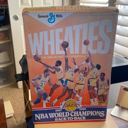 Amazing Lakers Retro Vintage Wheaties Box 1988
