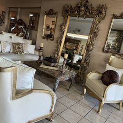 Elegant White Living Room Set 