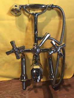 Excellent Condition Made in Italy Nicolazzi Tub faucet with handheld shower
