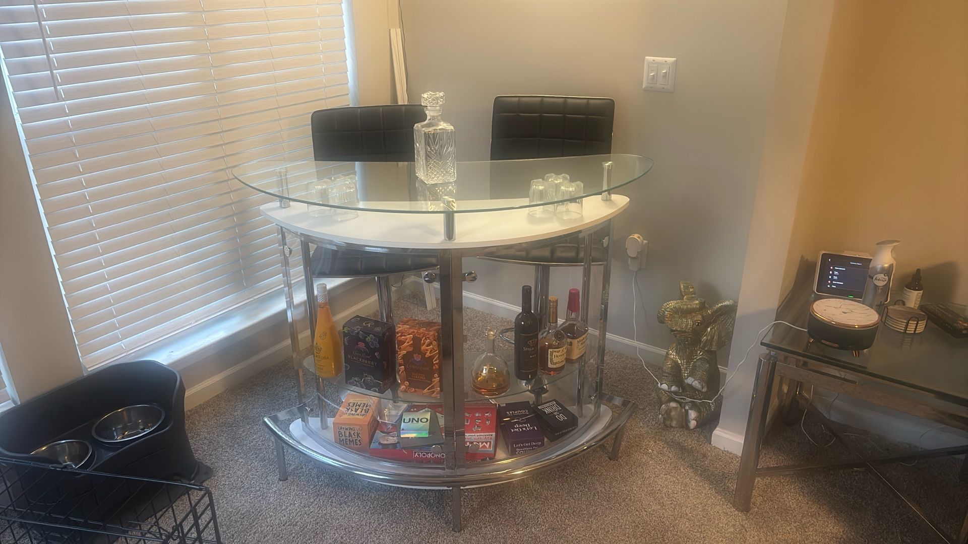 Bar and chairs