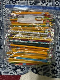 Large Lot of Mixed Pencils in Ziplock Bag
