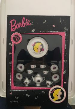 Mattel Barbie 35th anniversary Limited EDITION miniature tea set-1994