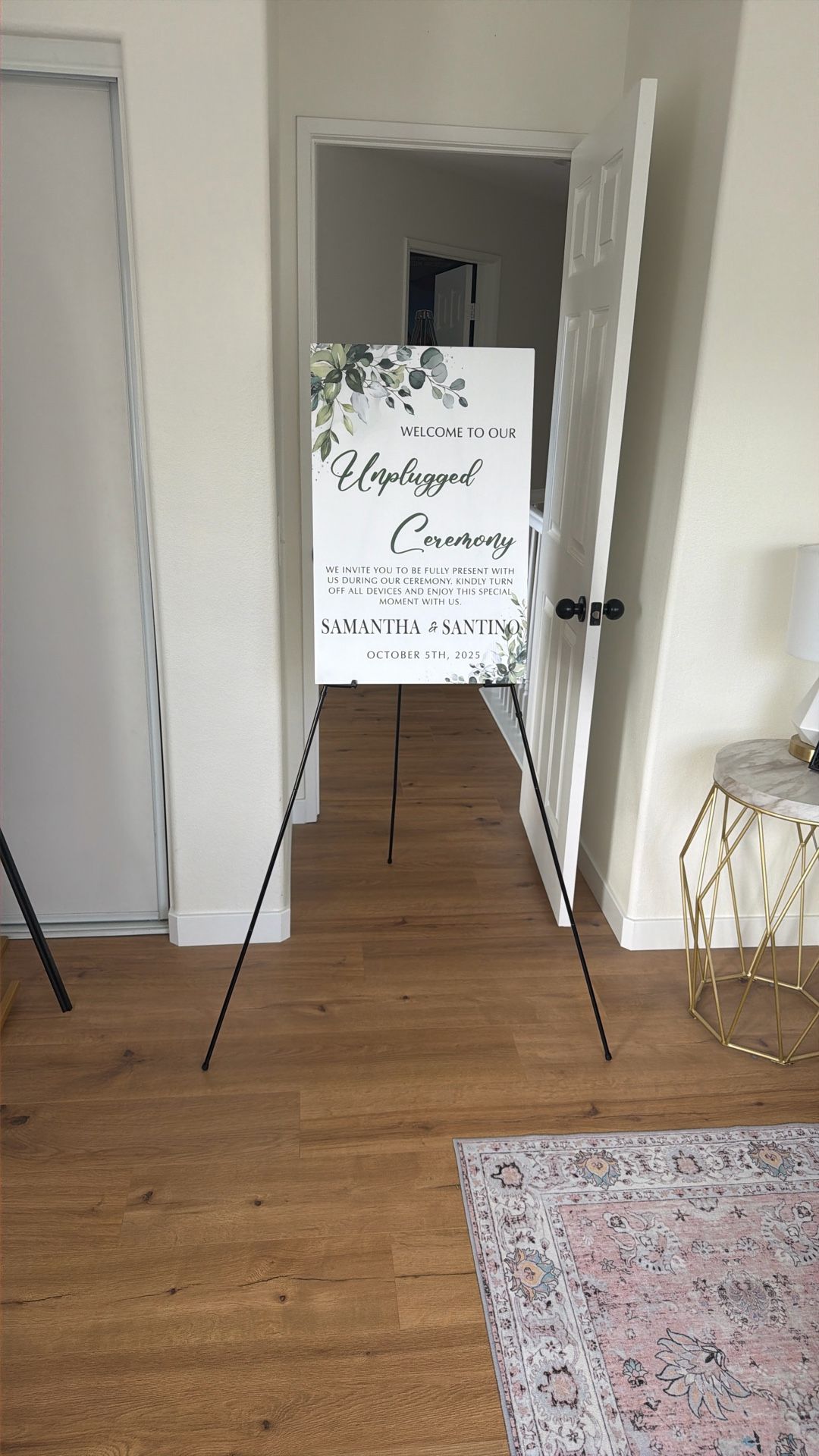 Wedding Sign Easel 