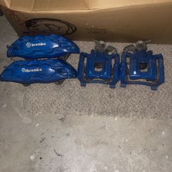 Brembo 4-Piston OEM Front Calipers (Color Matched) + Rear GT Calipers | 2018 Mustang GT S550