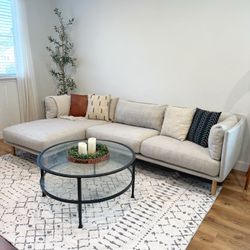 Crate & Barrel Wells Sectional Couch DELIVERY 