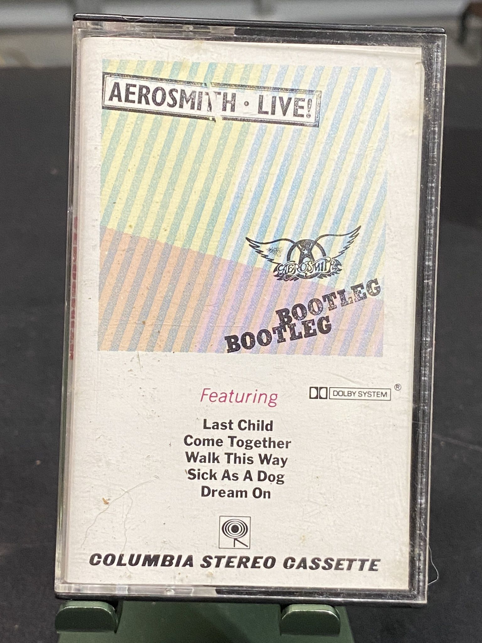 AEROSMITH “Live Bootleg” Cassette Tape 70s Classic Rock Columbia P2T 35564, Play Tested