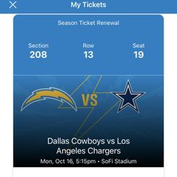 Chargers Vs Cowboys Ticket
