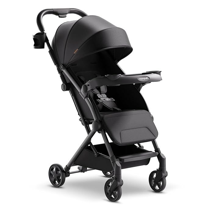 Mompush Lithe V2 Lightweight Travel Stroller, Compact Foldable Baby Stroller with Travel Bag, One-H