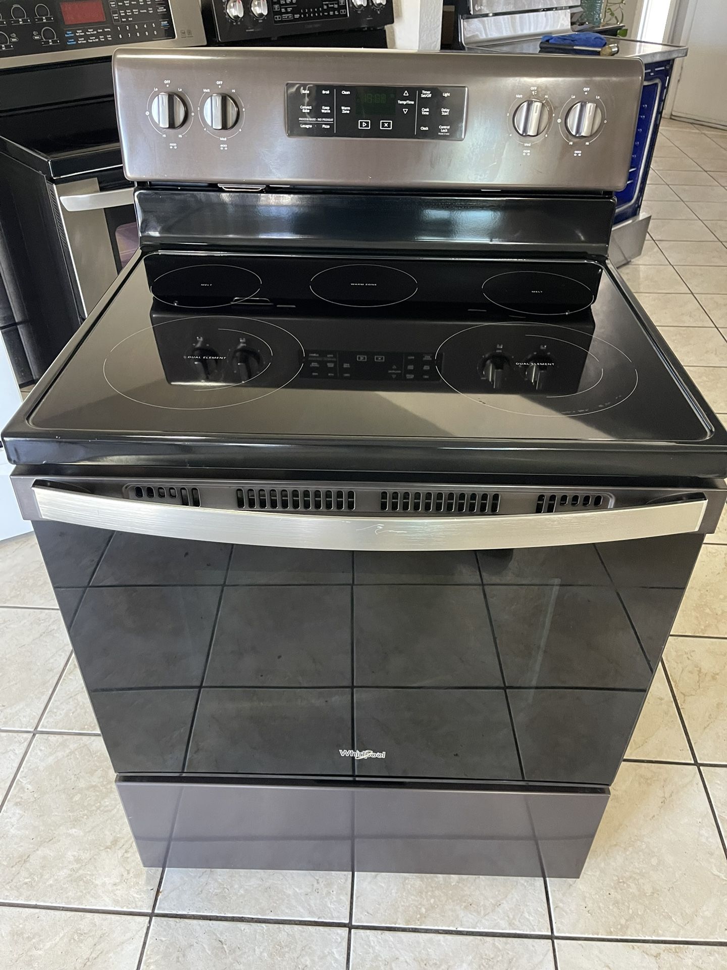 Whirlpool Electric Stove Black Stainless Steel