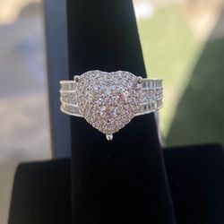 Baguette ❤️ Ring Size 7 Silver 925