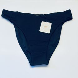 Fabletics Gabriella Sporty Swim Brief Bikini Bottom Size XL 12/14 Black NEW