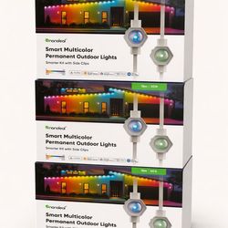 Nanoleaf 50ft Matter Smart Multicolor Permanent Outdoor Lights Smarter Kit with Side Clips - Plugin