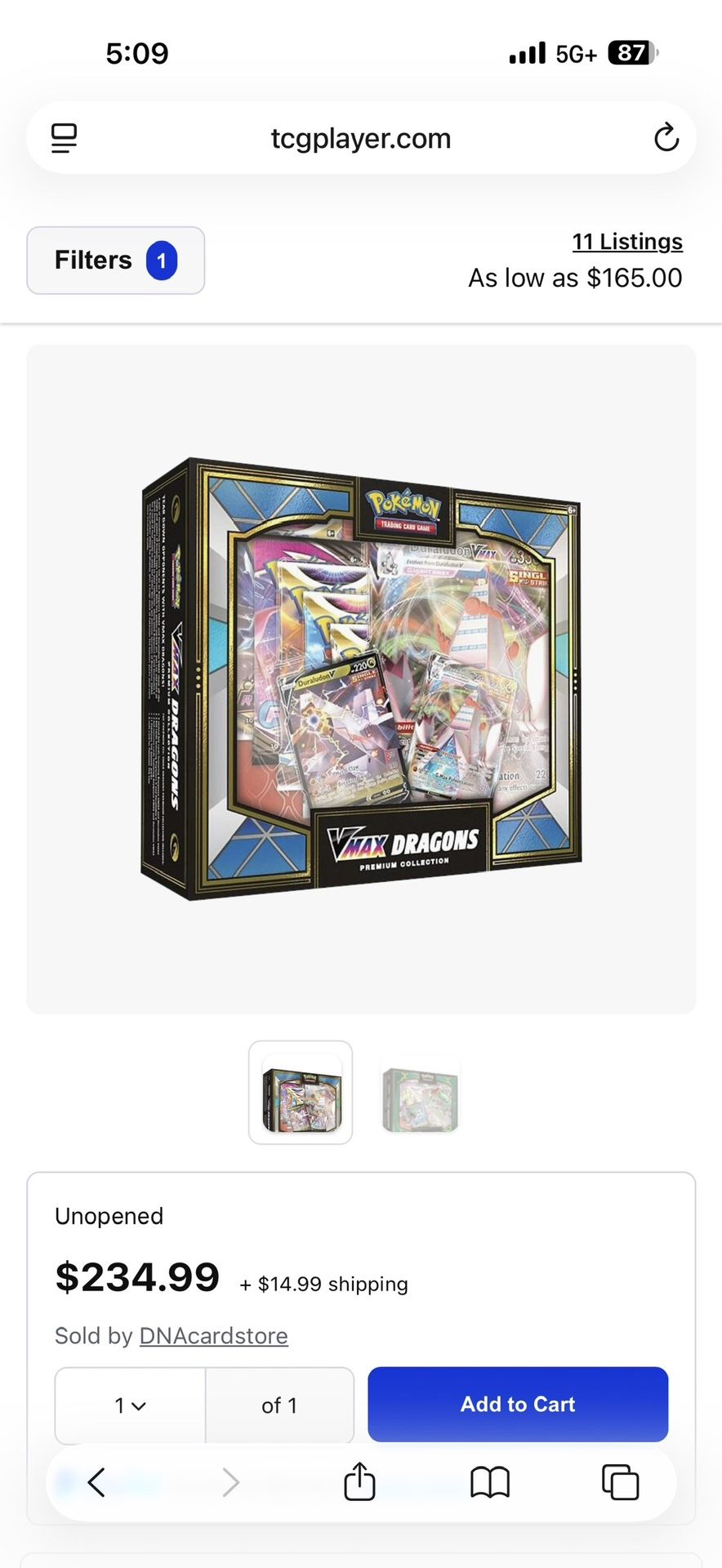 Pokemon Vmax Dragons Collection box
