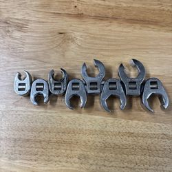 SnapOn/Mac 8pc 3/8" Drive 6 Point SAE Flare Nut Crowfoot Wrench Set 207SFRH crows feet 