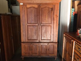 MEXICAN RUSTIC WOOD ARMOIRE