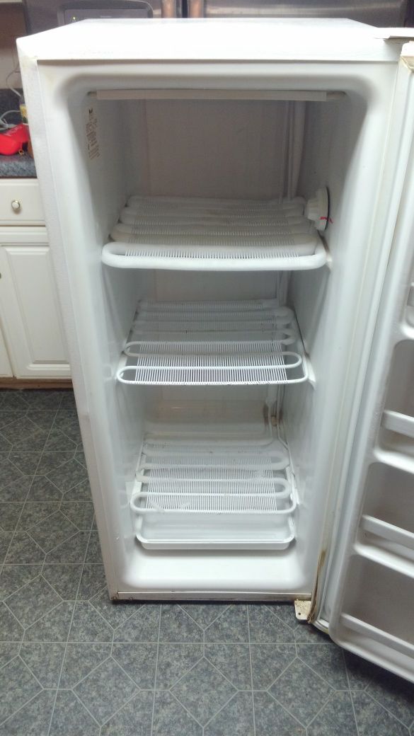 Freezer, Upright Model, Wood's Brand. Small size, see details.