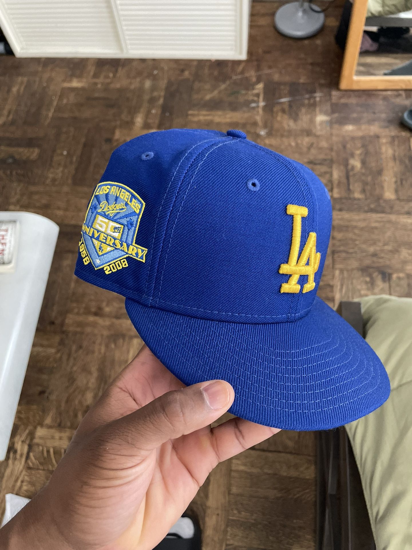 New Era LA Dodgers 50th Anniversary Icy Blue Bottom Fitted Hat