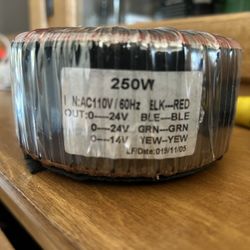 100% Copper Wire Ring Transformer 110v input 24-14-24 Output