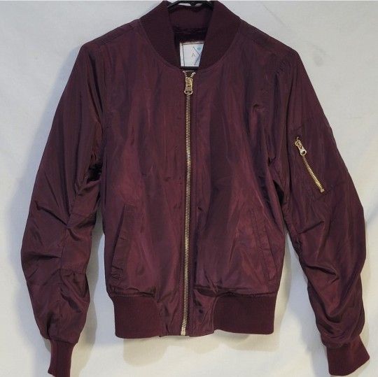 Angel Kiss Burgundy Bomber Jacket