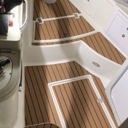 Láminas Para Piso De Botes Con Pegamento 3M ⚓️⚓️⚓️ boat floor decking with 3M glue