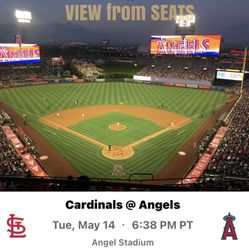 2 LA Angels Baseball tickets  / Parking vs St Louis Cardinals Tuesday May 14, 2024