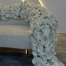 Artificial Flower Row Wedding Arrangement Decoration Runner Floral Backdrop Props Table Flower Runner Event Party Floral Decor 315cm