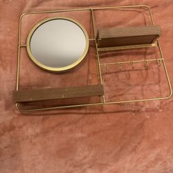 Jewelry Holder Gold, And Wood