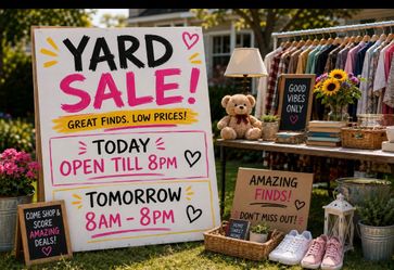 Yard sale spring valley Decatur and Hacienda