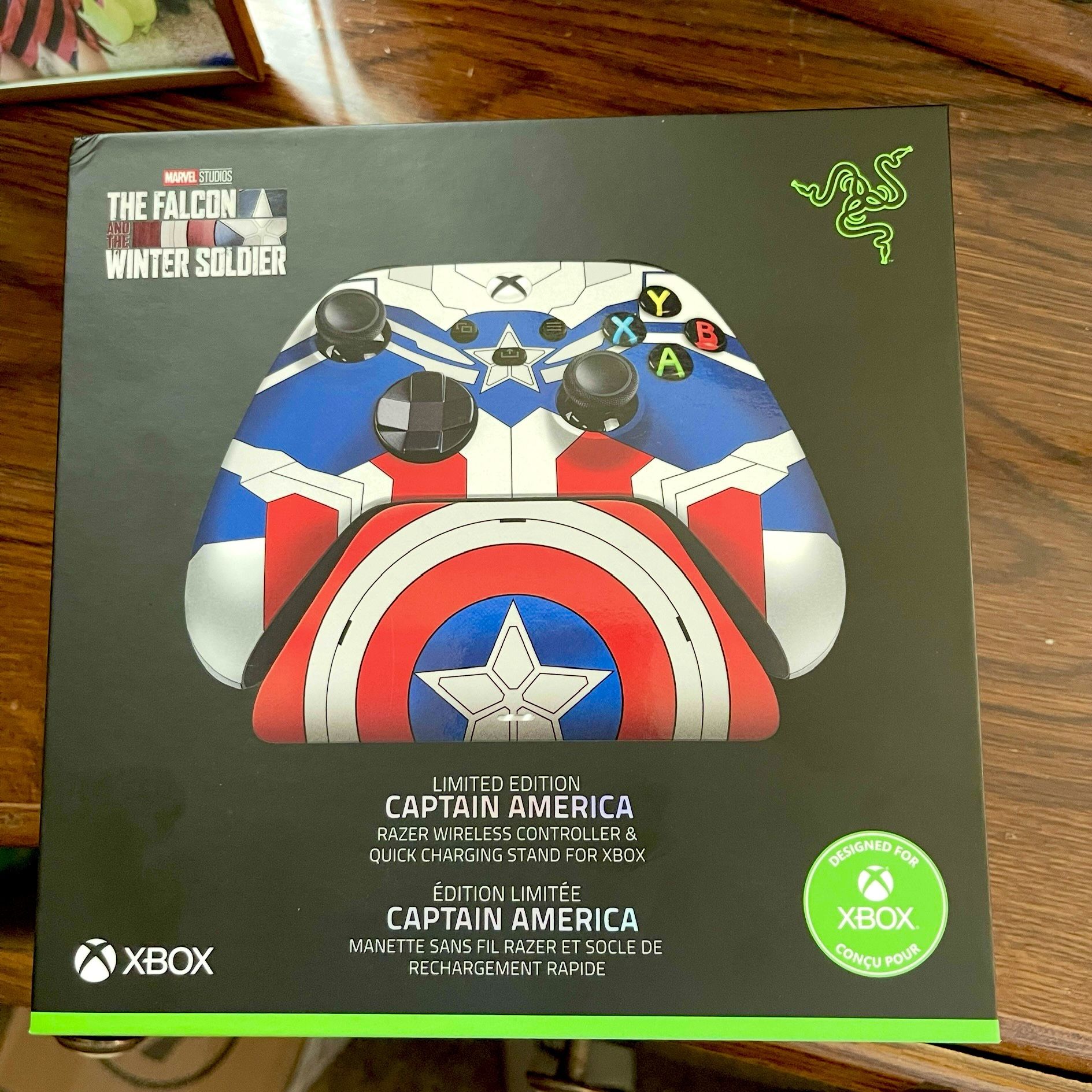 Captain America Razer Wireless Controller For Xbox Series Or Xbox One 