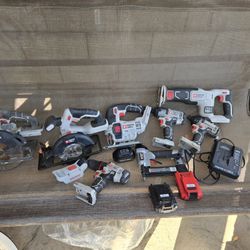 10 Porter Cable 20 Volts 2 Battery's One Charger 
