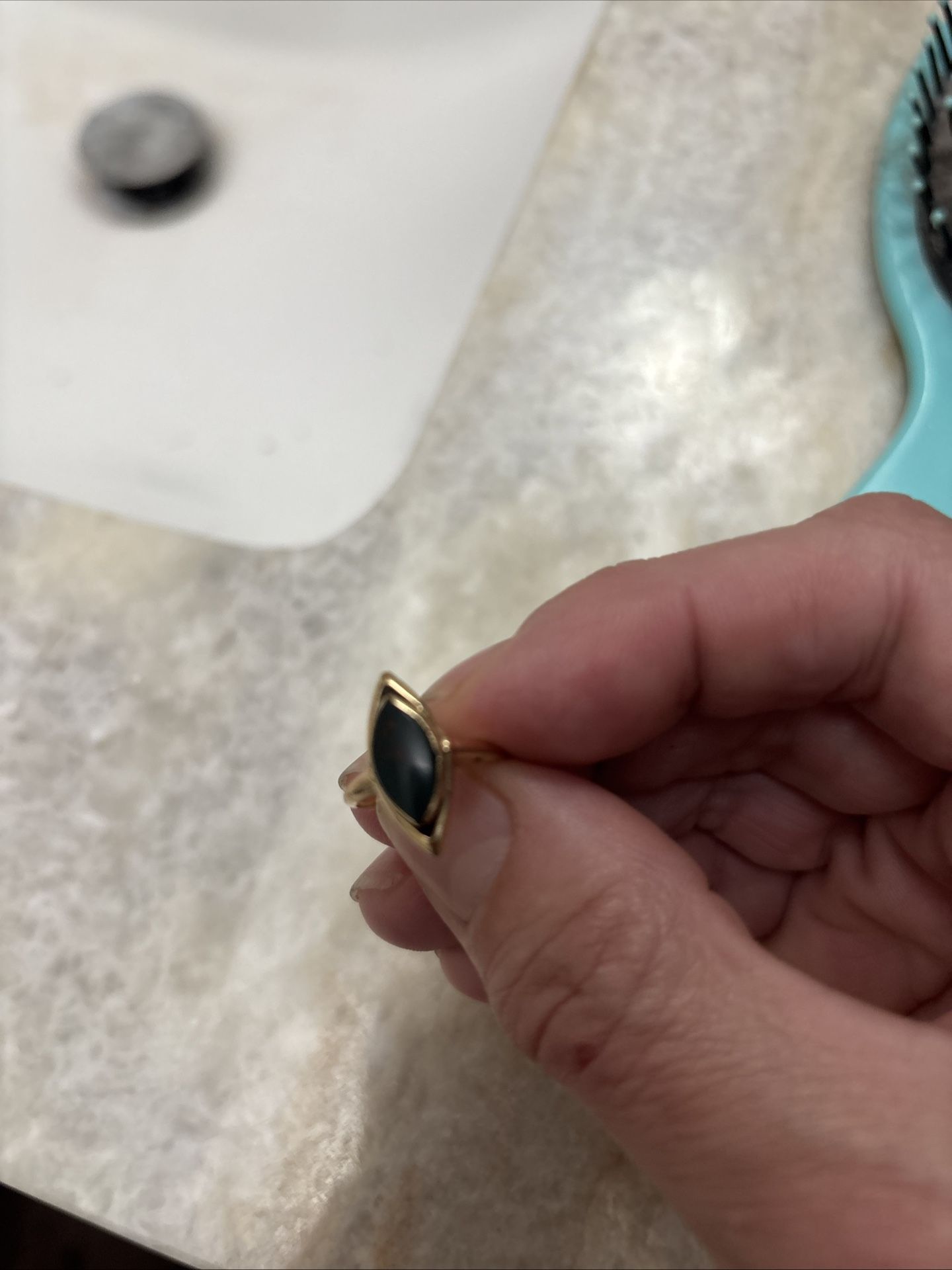 Antique Ring. Real Gold And Stone.
