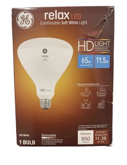 GE Lighting 43058 Relax HD LED (65-Watt Replacement) 700-Lumen BR40 Bulb