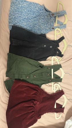 4 Size 2T Overall Dresses