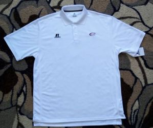 RUSSELL Athletic Dri-Power 833CFMK Men's Polo-Shirt, Size XL/EG/TG, White, NWT