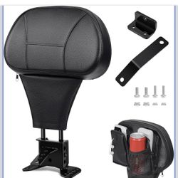 Benlari Driver Rider Backrest, Adjustable Detachable Plug-in Rider Back Rest Pad Fit for Harley Davidson Touring Street Glide Electra Glide Road Glide